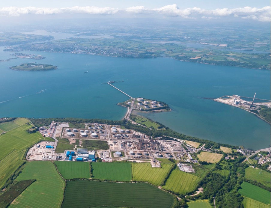 Aerial view of Whitegate harbour